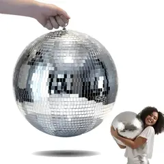 VIDA BUENAS - Bola De Disco Espejo 40 Cm Incluye Motor Giratorio Plateado