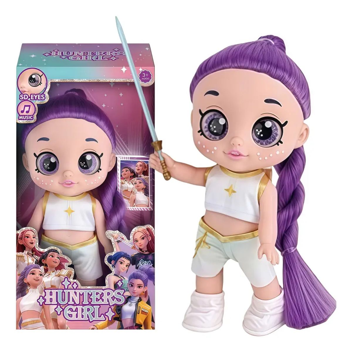 PUREPOWER - K-pop Demon Hunters Muñeca Articulada Y Casa Muñeca+música
