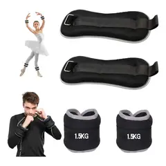 EVERSO - Pesas De Tobillo Tobillera Muñeca Set 2 De 1.5kg Total 3kg