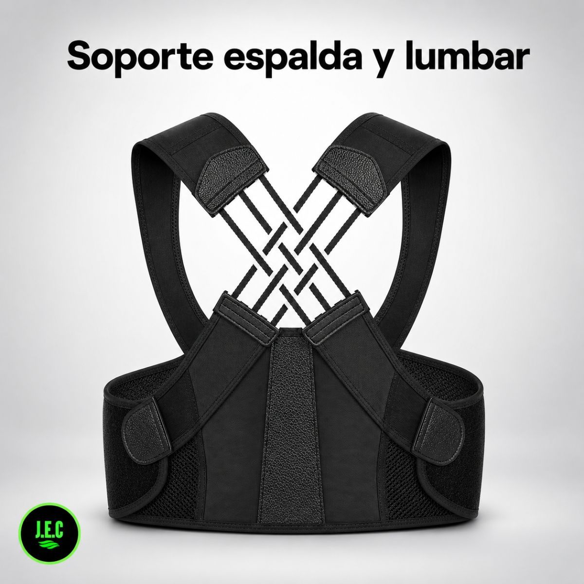 GENERICO - Corrector Postura Espalda Lumbar Faja Completa Ajustable XL