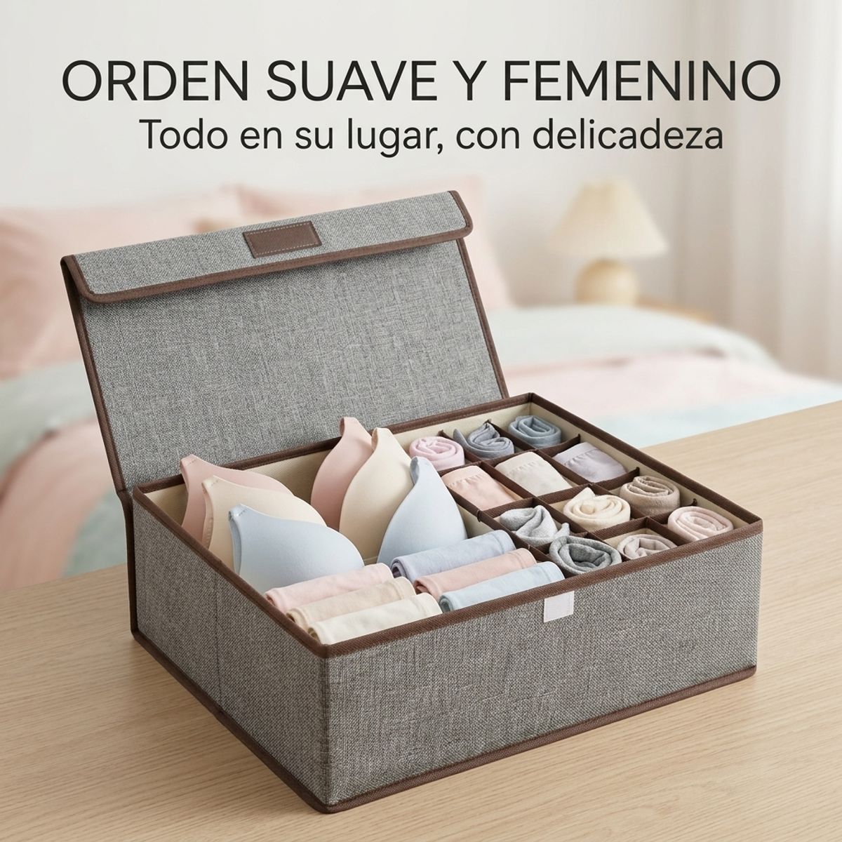 ARMONIA - Organizador De Bebé Ropa, Calcetines Y Accesorios Gris 7EF