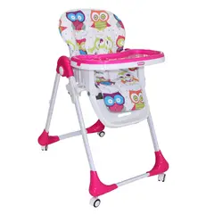 BEBEGLO - Silla de Comer 7 Alturas Plegable Rs-7085 Fucsia
