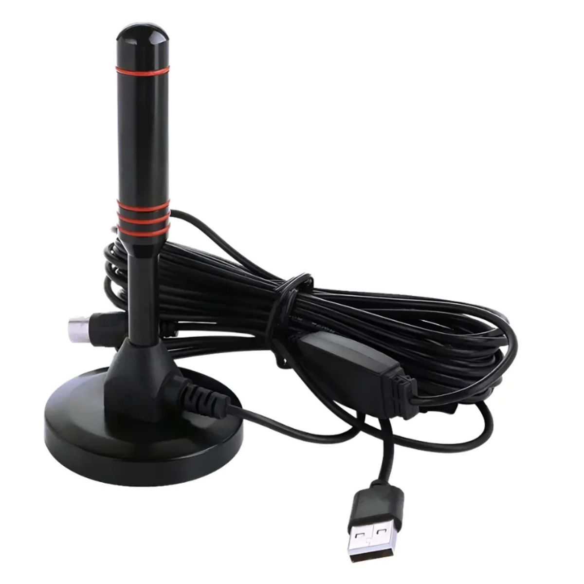 GENERICO - Antena Tv Digital Hd Amplificador Abierta Interior Exterior Negro