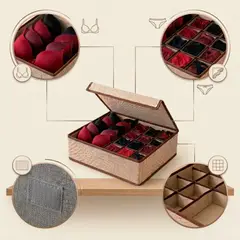 ARMONIA - Organizador Ropa, Calcetines Y Accesorios Beige 7EF