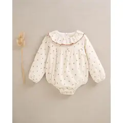 DADATI - Ranita de bebé niña beige con estampado de flores