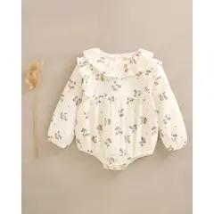 DADATI - Ranita de bebé niña beige con estampado de flores