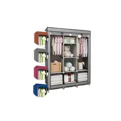 GENERICO - Armario Closet Ropero Armable Grande Color Gris