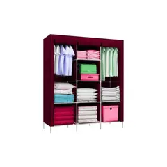 GENERICO - Armario Closet Ropero Armable Grande Color Rojo Vino