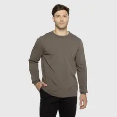 BLACK - Polera Manga Larga Garment Dye Mokka Bubba