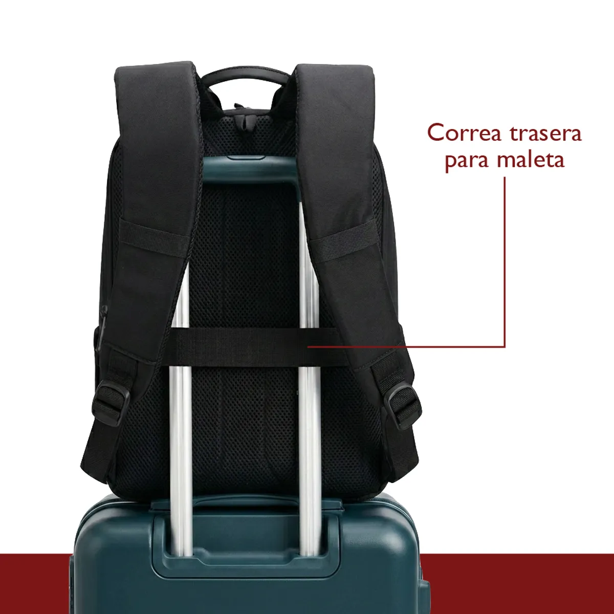 DOURMONT - Mochila Notebook 25 Litros Ajustable Premium Black Dourmont