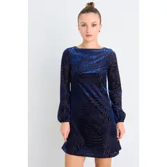 IO - Vestido Liso Mujer Azul