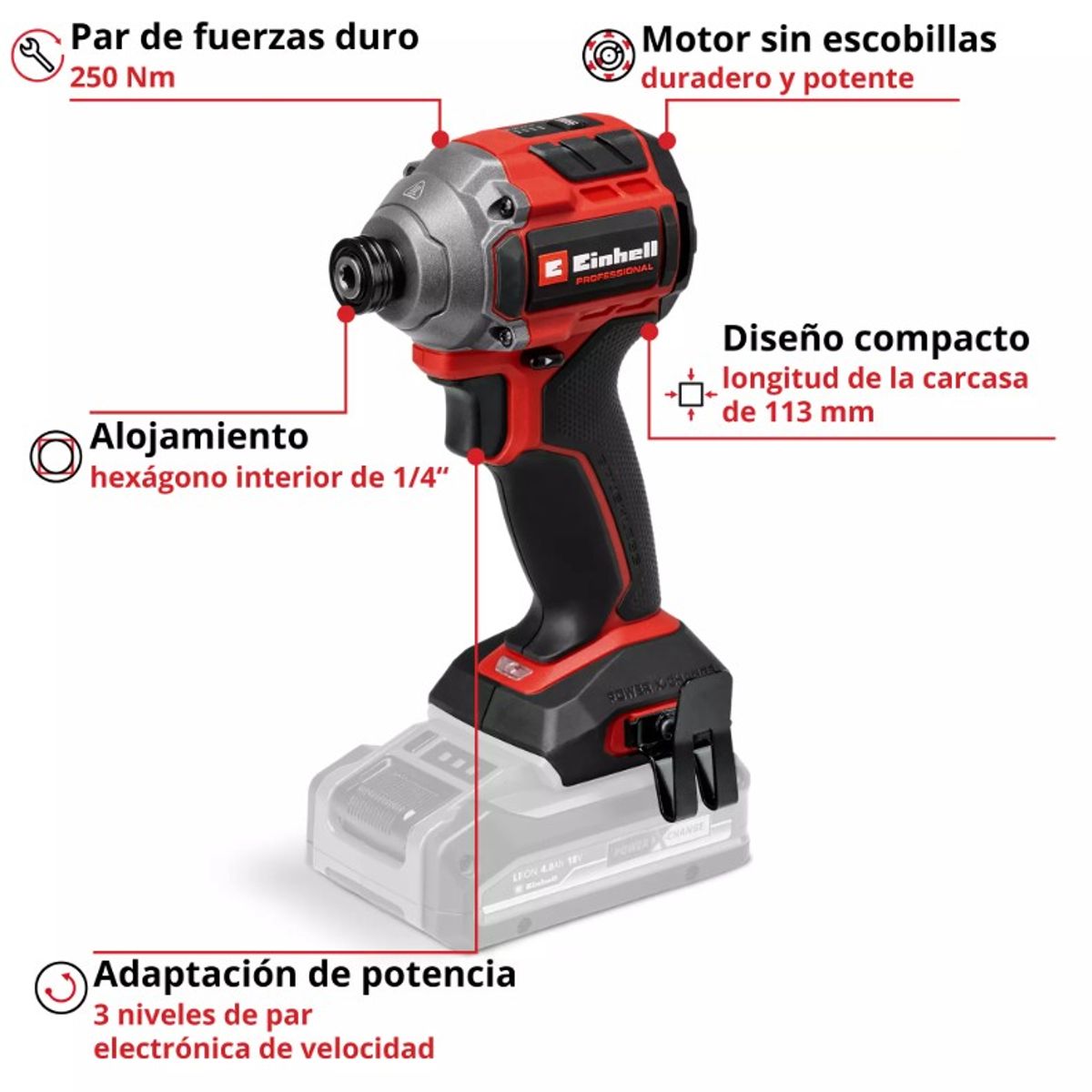 EINHELL - ATORNILLADOR IMPAC INA 18V PROFESIONAL