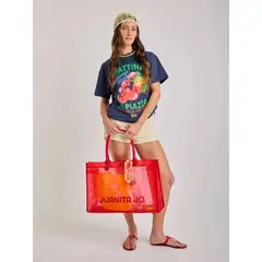 JUANITA JO - Cartera Bolso De Playa Nissi Rojo