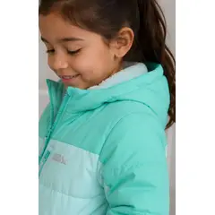 GENERAL - Chaqueta Acolchada Niña Rosa con Capucha y Forro Interior - Luna Boutique