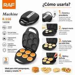 DOPA - Maquina De Mini Panqueques Arepas Pasteles 1400w