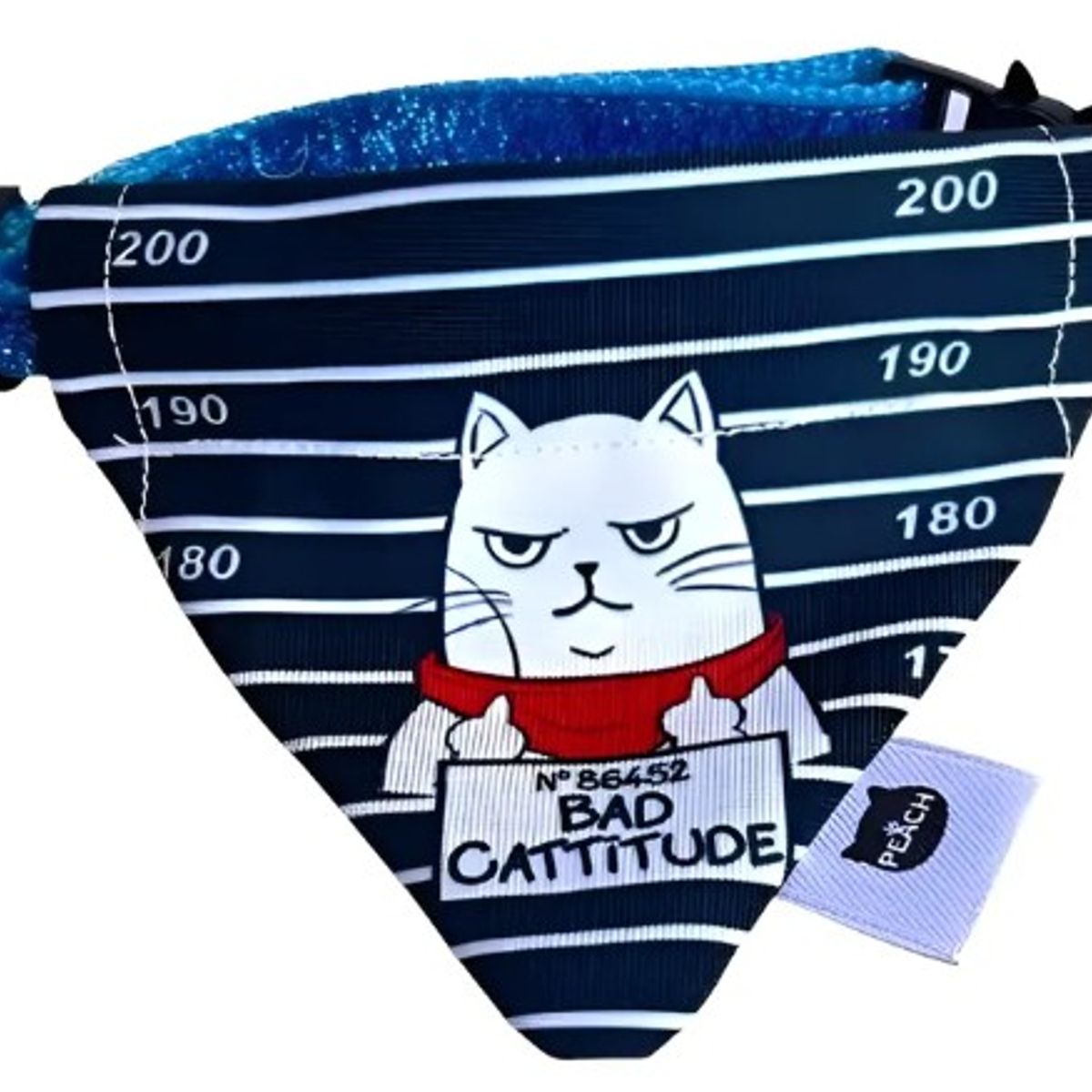 GENERICO - Bandana para Gato con collar diseño Rebelde