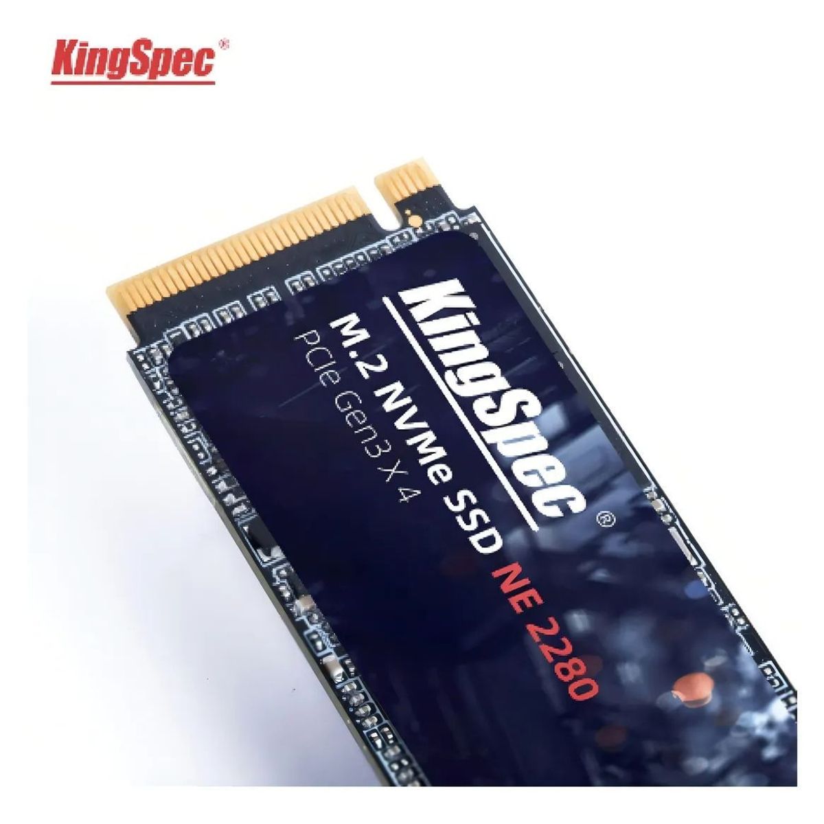 GENERICO - SSD Gamer M.2 NVMe 128GB PCIe 3.0 KingSpec Interno Negro Rojo