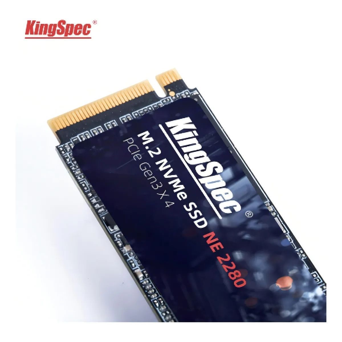 GENERICO - SSD Gamer M.2 NVMe 128GB PCIe 3.0 KingSpec Interno Negro Rojo