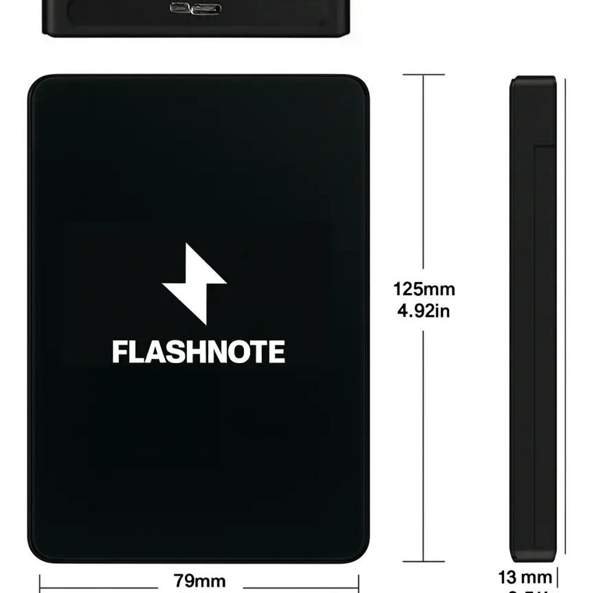 GENERICO - Disco Duro Externo FLASHNOTE 1TB USB 3.0 Compatible PC PS4 Xbox Negro