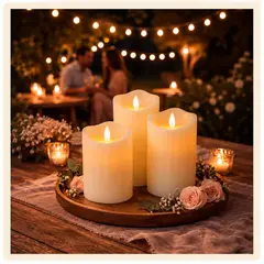 MOVI - Set 3 Velas Led Decorativas con Control Remoto