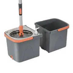 GENERICO - Set de Limpieza Profesional Mopa Giratoria 360° con Balde Doble