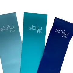 BLU FIT - Set Bandas Elasticas Extra Anchas Verde