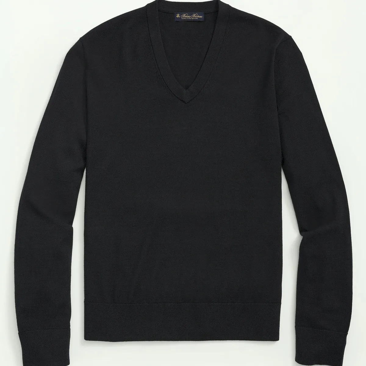 BROOKS BROTHERS - Sweater Hombre Ultimate Merino Wool V-Neck Negro Brooks Brothers
