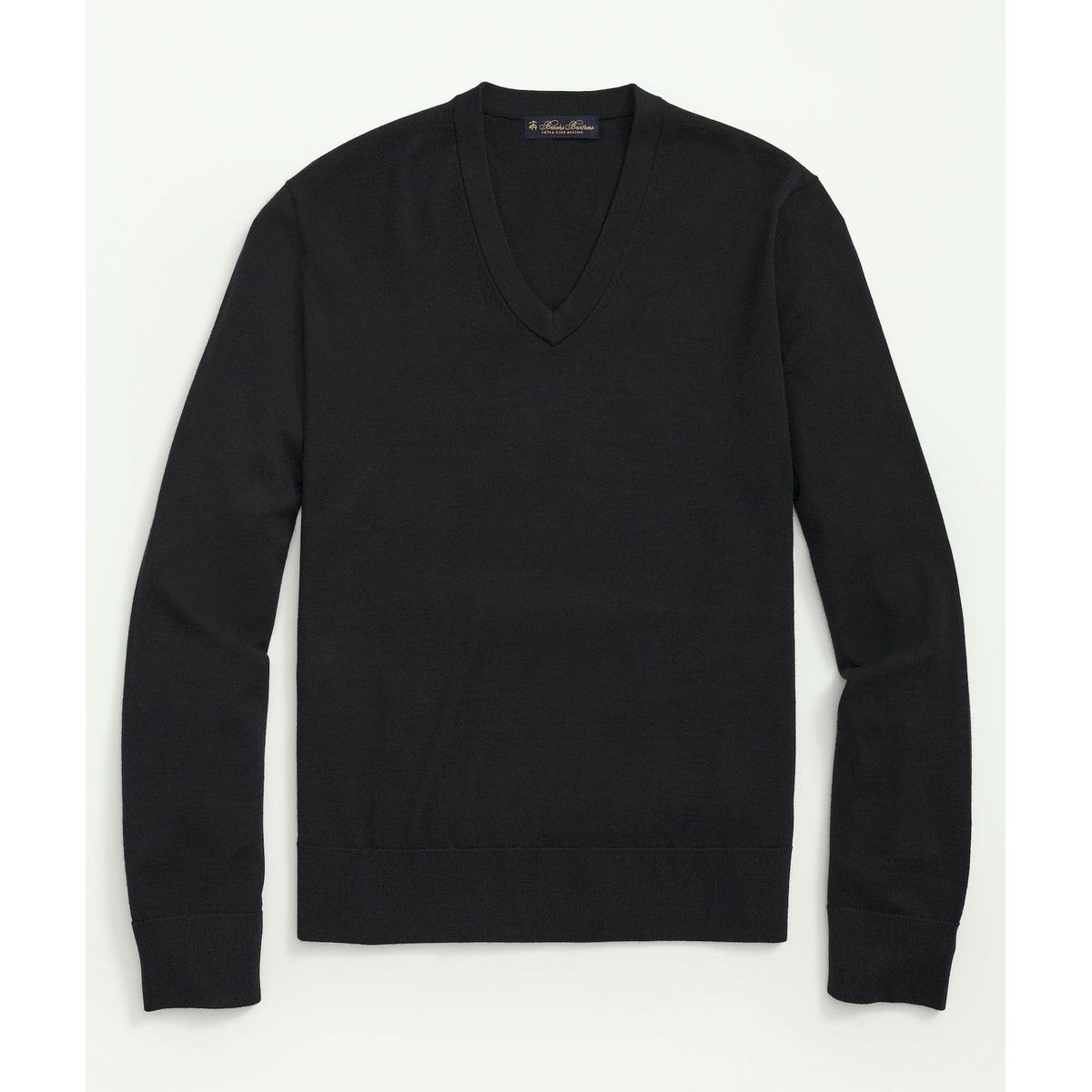 BROOKS BROTHERS - Sweater Hombre Ultimate Merino Wool V-Neck Negro Brooks Brothers