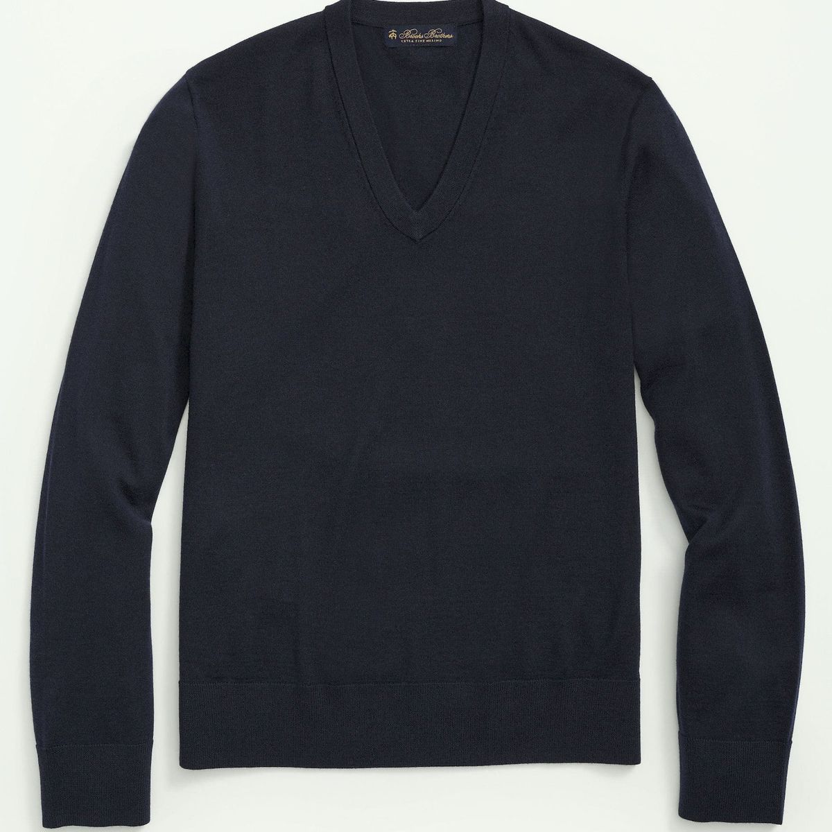 BROOKS BROTHERS - Sweater Hombre Ultimate Merino Wool V-Neck Azul Brooks Brothers