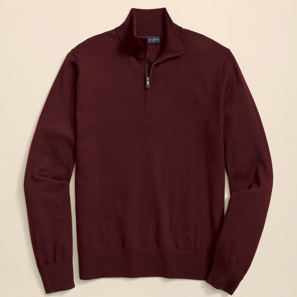 BROOKS BROTHERS - Sweater Hombre Merino Wool Half-Zip Rojo Brooks Brothers