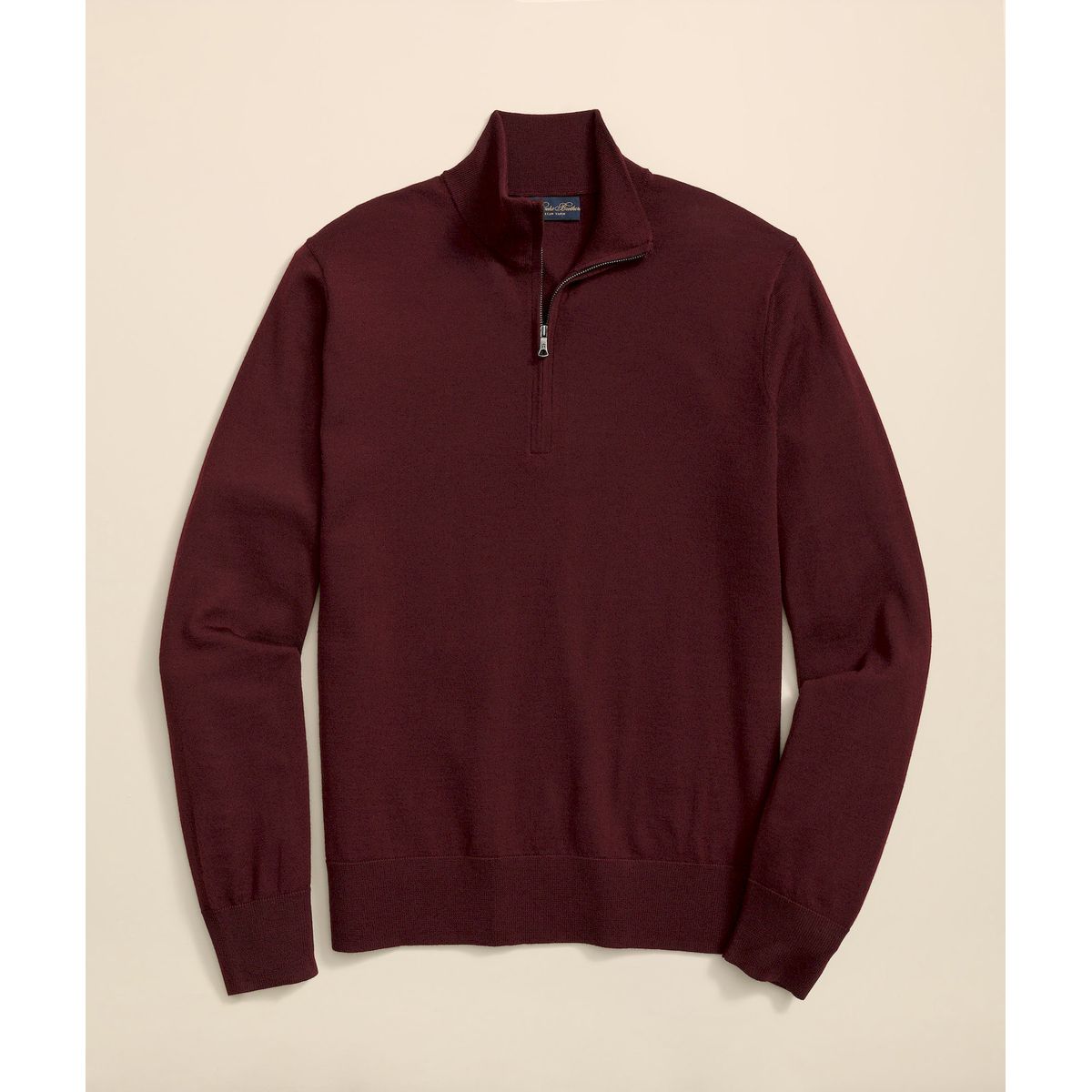 BROOKS BROTHERS - Sweater Hombre Merino Wool Half-Zip Rojo Brooks Brothers
