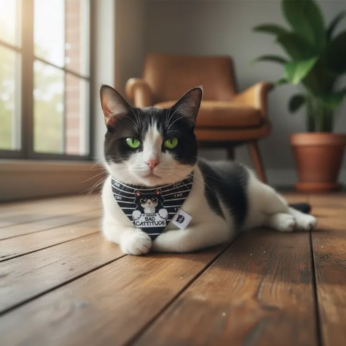 GENERICO - Bandana para Gato con collar diseño Peligroso