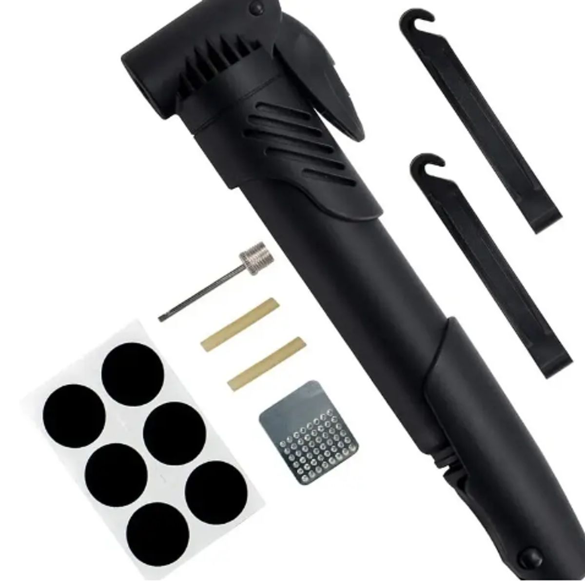 GENERICO - Set Bombín Inflador Manual Para Bicicleta 120 Psi