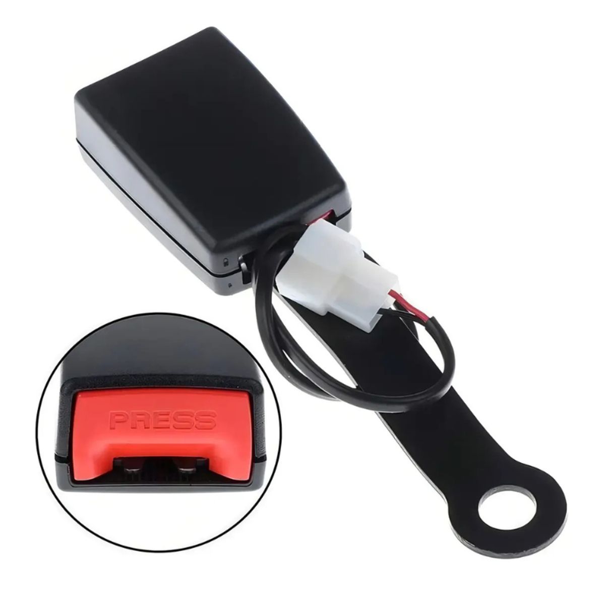 GENERICO - Hebilla De Cinturón De Seguridad para automóvil 175mm Con Cable