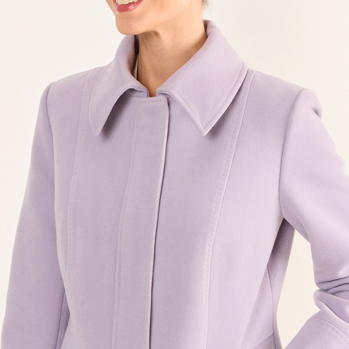 MA GRIFFE - Chaqueton Cuello Camisero Mujer Lila Ma Griffe