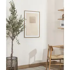 AMOBLE - Cuadro Mirsa Beige Lino Rectangular 90x60 Cm