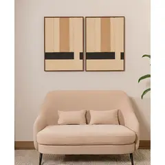 AMOBLE - Cuadro Altea Franjas Beige