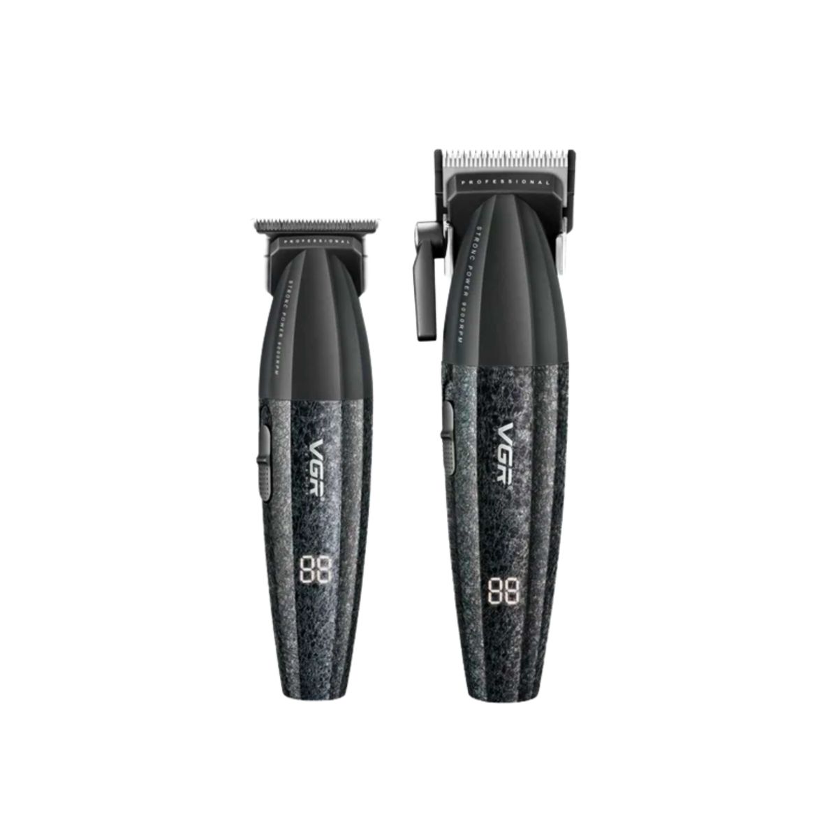 VGR - Barber Combo VGR Profesional V640 Clipper y Trimmer 9000RPM Negro