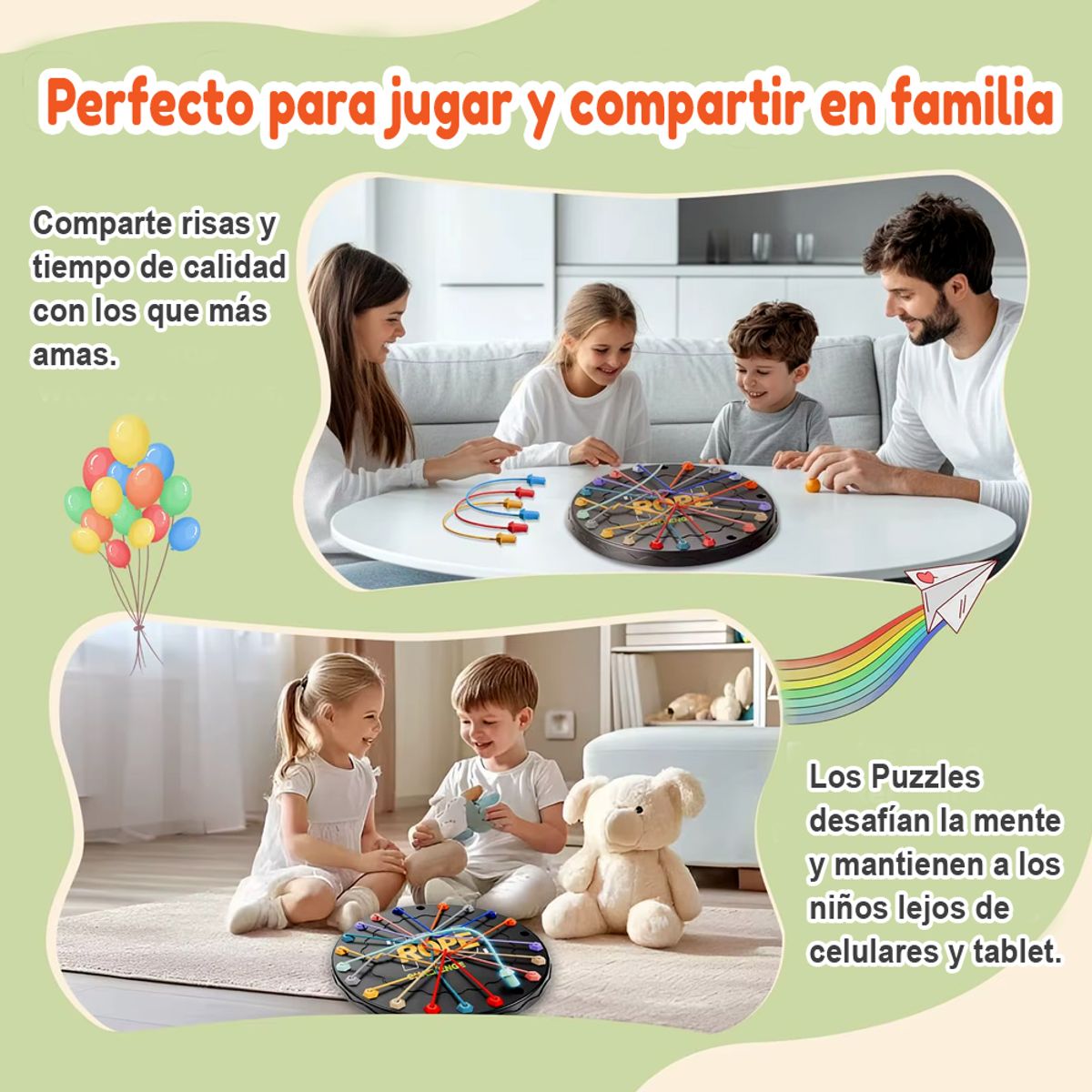GENERICO - Puzzle Cuerdas Rompecabezas De Lógica Juego de Mesa familiar