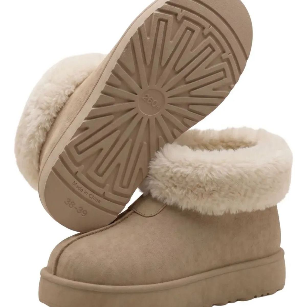 LIKE SHOP - Pack 2 Botín Mujer Pantubota Chiporro Forrado, Térmicas 536