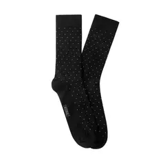 CARDINALE - Calcetines Hombre Algodón Negro Con Puntitos Gris (Talla 39-45) Calc-1U-Pt01