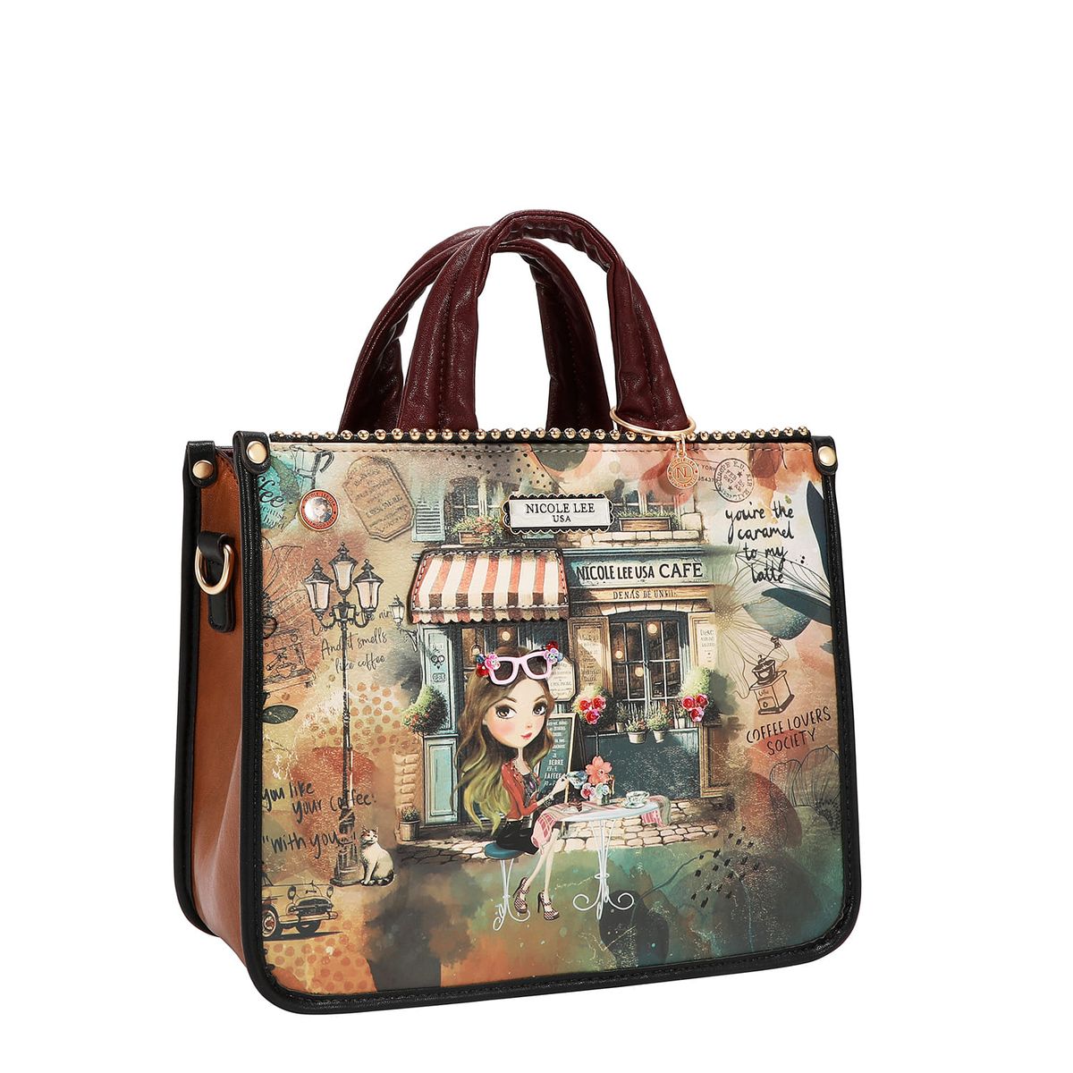 NICOLE LEE - CARTERA SMALL TOTE BAG VIRTUAL FRIEND