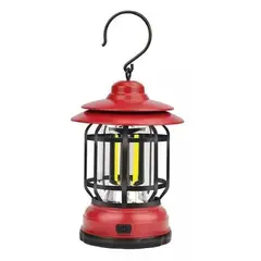GENERICO - Lampara LED Retro Camping Portatil 2 Modos Luz Exterior