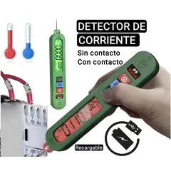 GENERICO - Detector de voltaje sin contacto recargable. Detecta corriente con o sin contacto. Probador