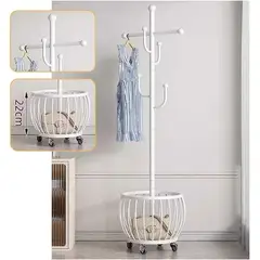GENERICO - Perchero para colgar ropa de acero al carbono resistente con ruedas, 1.68 x 40 x 37