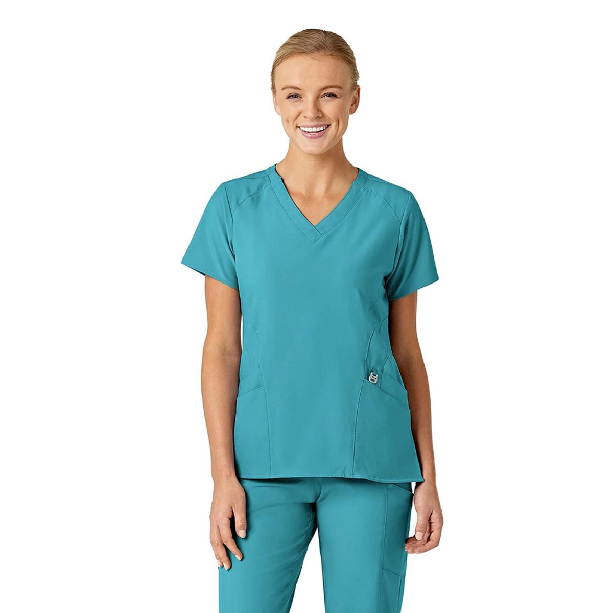 WONDERWINK - POLERA CLÍNICA MUJER WONDERWINK 6155 TEAL BLUE