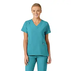 WONDERWINK - POLERA CLÍNICA MUJER 6155 TEAL BLUE