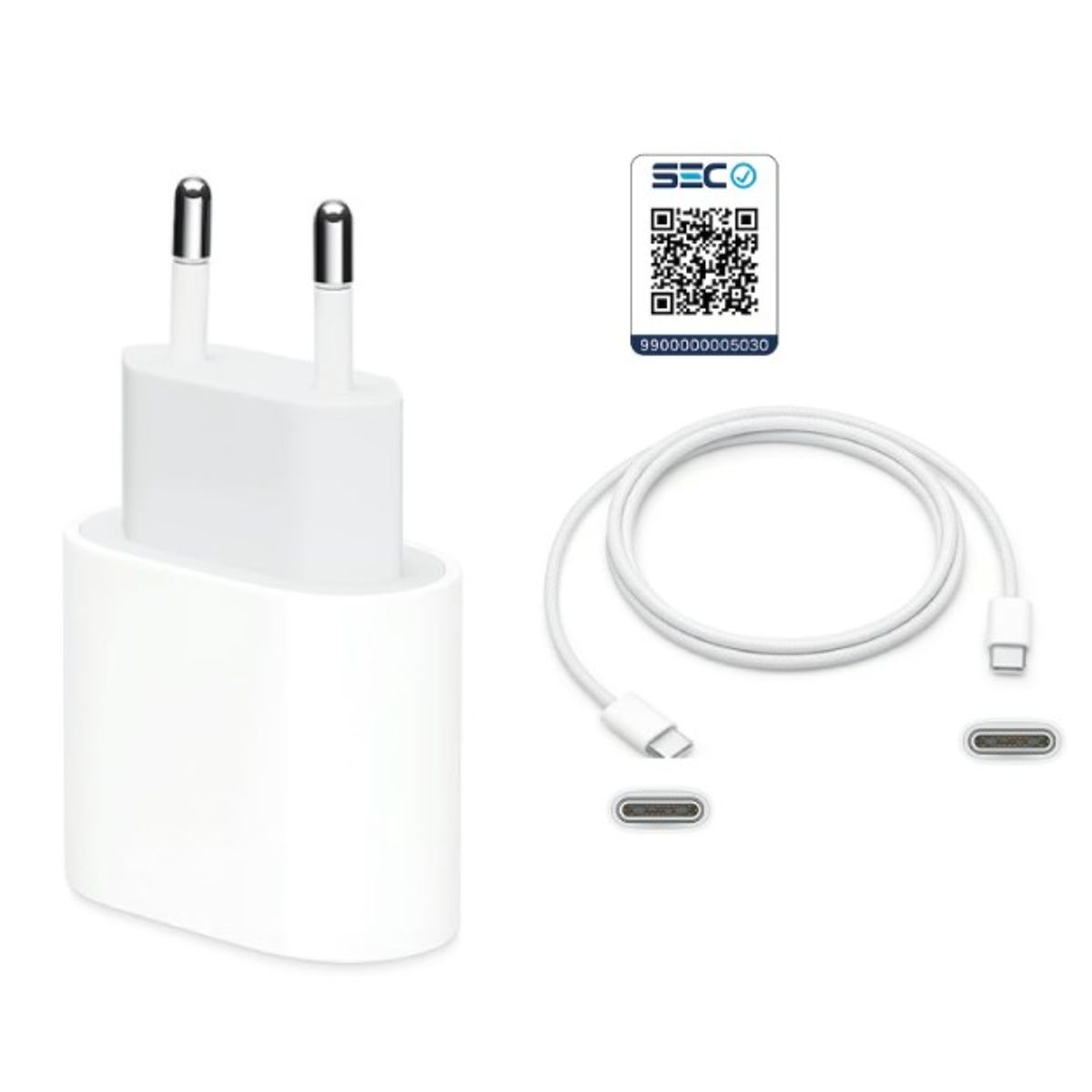 APPLE - Cargador Apple USB-C 20W Original Con Cable C a C