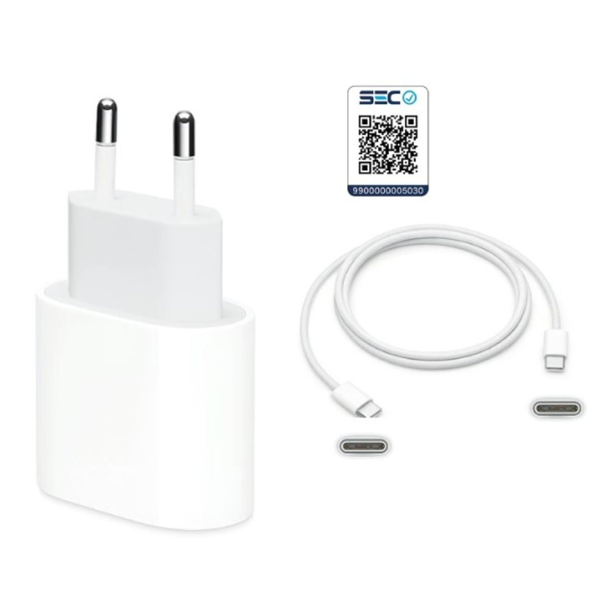 APPLE - Cargador Apple USB-C 20W Original Con Cable C a C
