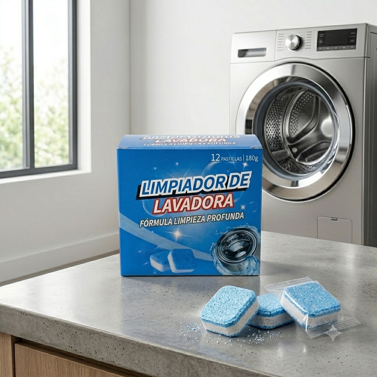 GENERICO - Limpiador de Lavadora en Pastillas Limpieza Profunda 12 u